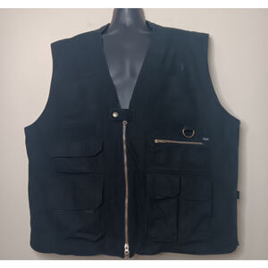 5.11 Tactical Series Men’s 3XL Vest Jacket Black Canvas Utility Pockets Hunting